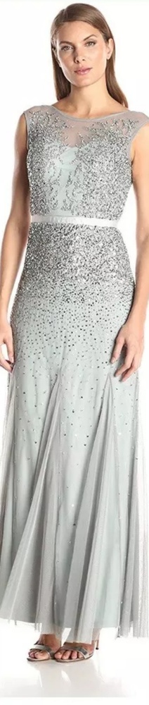 Adrianna Papell Long Beaded Gown